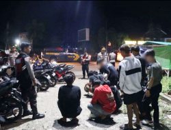 Polres Sintang Tindak Tegas Balap Liar Ratusan Motor Diamankan