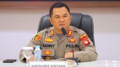 Polres Sintang Musnahkan 127.87 Gram Sabu dan 601 Ekstasi