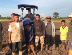 DPD TMI Kubu Raya Laksanakan Cetak Sawah di Desa Kuala Dua