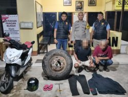 Beraksi di 11 Lokasi, Polres Ketapang Bekuk 2 Spesialis Pencuri Ban dan Velg Truk