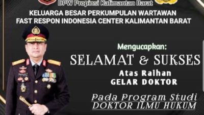 DPW Fast Respon Indonesia Center Kalbar Ucapkan Selamat dan Sukses untuk Kapolda Kalbar