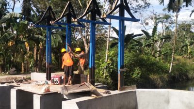 Pelaksana Proyek Pintu Air di Kubu, Kami Sudah Laksanakan Sesuai Spek