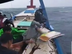 Dihantam Badai Gelombang Laut di KKU, Kapal Klotok Buang Muatan