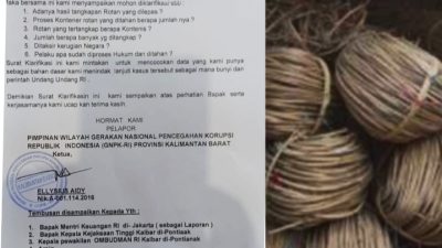 GNPK RI Laporkan Kasus Dugaan Exspor Rotan Ilegal, ke Menkeu dan Ombudsman RI