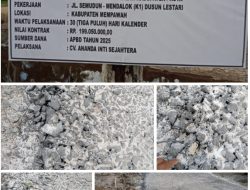 Diduga Asal Jadi, Proyek Tambal Sulam Jalan Semudun–Mendalok Disorot BP3K-RI Kalbar