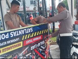 Zero Knalpot Brong! Polisi Pasang Banner di Arteri Supadio dan Mayor Alianyang
