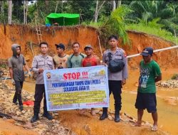 Cegah PETI, Polsek Sekadau Hulu Lakukan Pengecekan di Desa Nanga Biaban