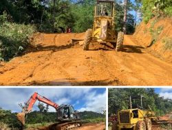 Satgas TMMD Ke-128 Kodim 1204/Sanggau Kebutan Peningkatan Jalan Semayang–Desa Persiapan Tanak, Progres Capai 73,10 Persen