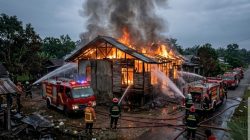 Kebakaran di Kubu Raya, Rumah di Pal Sembilan Ludes Dilalap Api