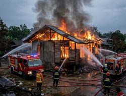 Kebakaran di Kubu Raya, Rumah di Pal Sembilan Ludes Dilalap Api