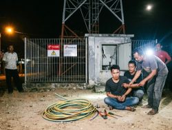 Ketangkap Basah Gasak Kabel Tower Telkomsel, RM Tak Berkutik