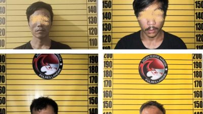 Empat Pengedar Diringkus Polisi di Sengah Temila, 54 Paket Sabu Disita