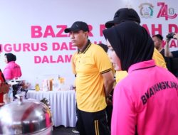 Meriahkan HUT Bhayangkara ke-80, Polda Kalbar Gelar Bazar Pasar Murah dan Dukung UMKM