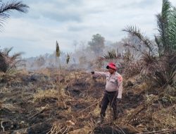 Polsek Matan Hilir Utara-Manggala Agni Padamkan Karhutla
