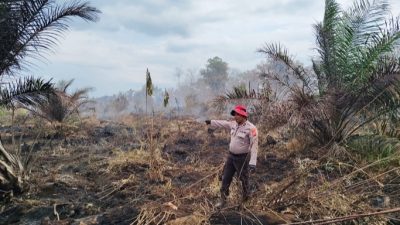 Polsek Matan Hilir Utara-Manggala Agni Padamkan Karhutla