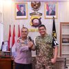 Kapolres Melawi Terima Kunjungan Dandenpom, Perkuat Sinergi TNI-Polri