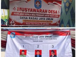 Raih 145 dari 250 Suwara, Rajali Menang Telak di Musdes PAW Kades Rasau Jaya Umum