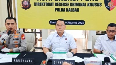 Polda Kalbar Ungkap 10 Kasus PETI, 3,47 Kg Emas Disita