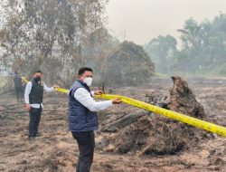 Lahan Bekas Terbakar di Lintang Batang Kubu Raya di Police Line