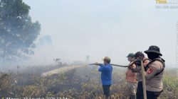Karhutla 1,5 Hektare di Pelang Ketapang Dipadamkan Tim Gabungan