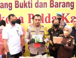 Polda Kalbar Musnahkan Sabu dan Ganja, 4 Tersangka Ditangkap