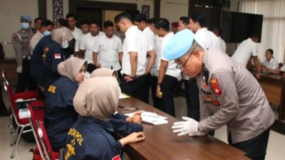 63 Anggota Polres Kubu Raya Tes Urine, Semua Negatif Narkoba